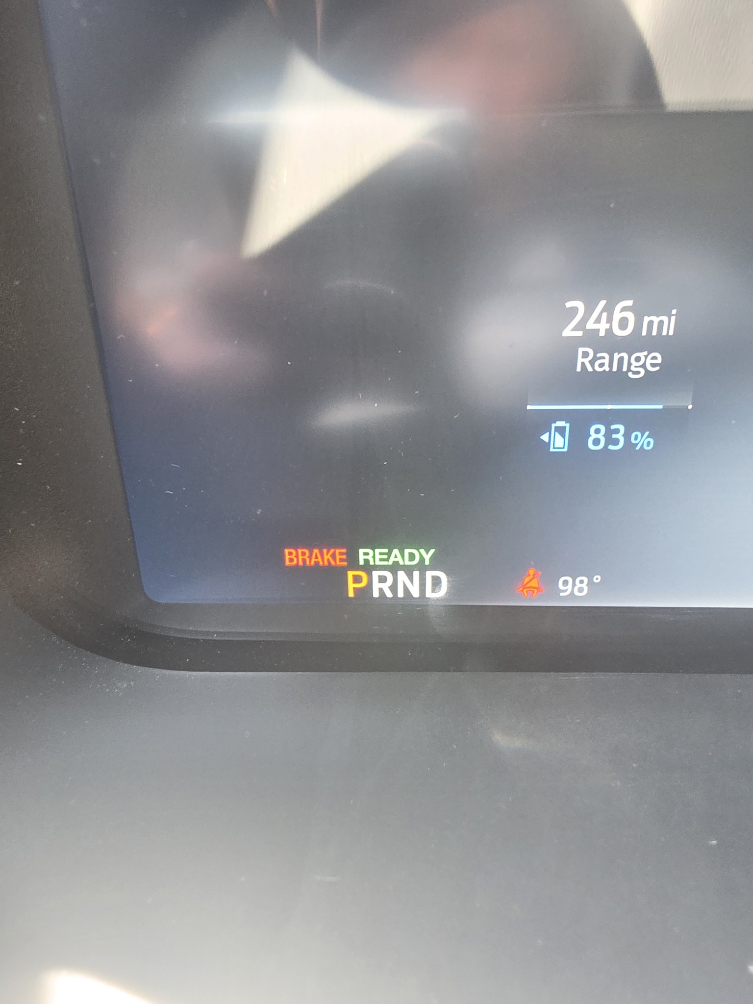 246 miles range at 83 percent